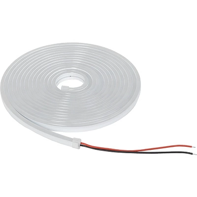 Гибкий неон - 9,6W/m, 12V, 6*12мм, 120 д/м, IP65, холодный белый (6000K) - 5м, AKS - фото 1