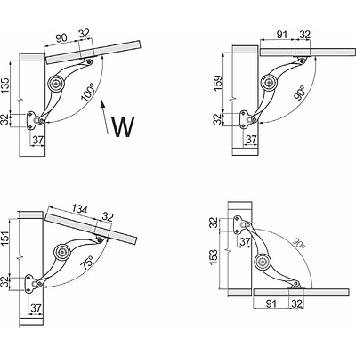 Подъемный механизм верхний с фиксацией в любом положении DESIGN AKS - фото 4
