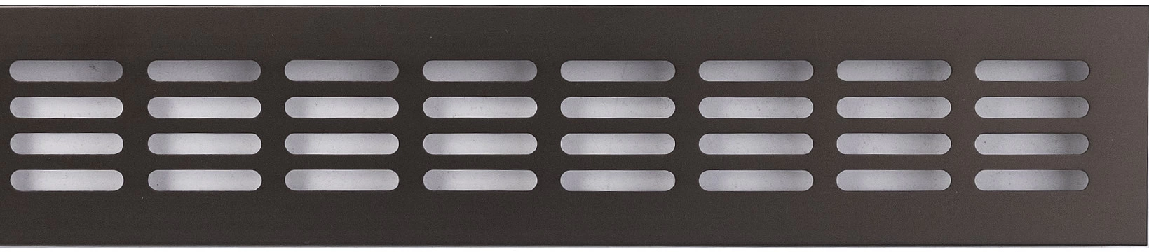 Решетка вентиляционная 600х60мм темно-коричневая алюминий AKS - фото 3