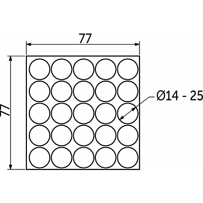 Заглушка самоприлипающая к конфирматам урбан натуральный (14882) FOLMAG (лист-25шт.) - фото 2
