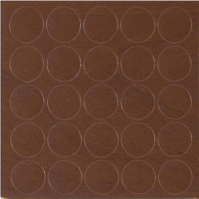 Заглушка самоприлипающая к конфирматам яблоня локарно тёмная (14968) FOLMAG (лист-25шт.) - фото 1