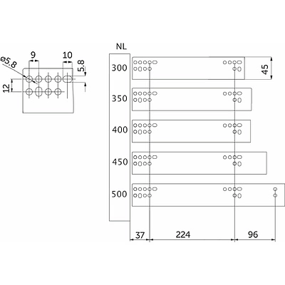 Направляющая скрытого монтажа L-400 push to open ДСП до16mm с замками AKS SLIM SLIDE полное выдвижение - фото 3