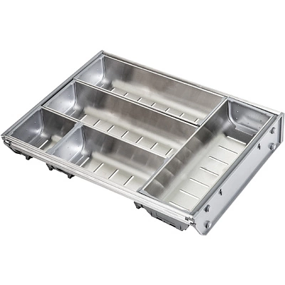 Вкладыш 30/400 шуфлядный металлический Organizer нержавеющая сталь (373*280*65) AKS - фото 1