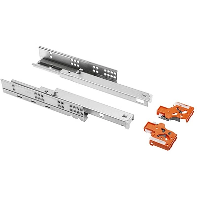 Направляющая скрытого монтажа L-500 push to open ДСП до16mm с замками GTV MODERN SLIDE полное выдвижение - фото 1