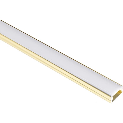 Профиль алюминиевый накладной SIRIUS-1407S с экраном, цвет золотой, 3м, AKS - фото 3