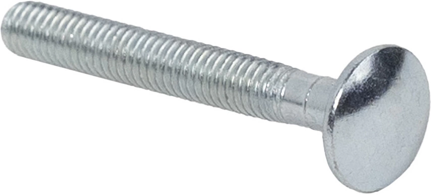 Болт с полукруглой головкой М6*45 с усом, неполн. резьба, цинк (уп/10 кг/ ~926 шт) AKS - фото 1