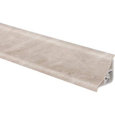 Плинтус ПВХ для столешницы мрамор бежевый светлый (M 016) AKS (1шт=3м.п.) - фото 1