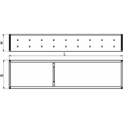 Комплект разделителей L450 универсальный металлический Organizer нержавеющая сталь (423*106*65) AKS - фото 2