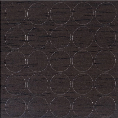 Заглушка самоприлипающая к эксцентрику венге амари (20343) FOLMAG (лист-28шт.) - фото 1