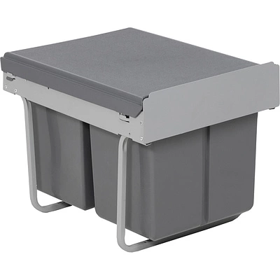 Мусорные контейнеры выдвижные 400 (2*18LT), серый AKS - фото 1