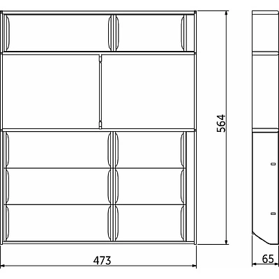 Вкладыш 60/500 шуфлядный металлический Organizer нержавеющая сталь (473*564*65) AKS - фото 2