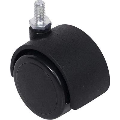 Колесо меб. пласт. FURNI d50 с винтом M8, черный AKS - фото 1