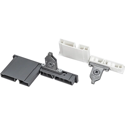 Держатель передней стенки внутреннего ящика H=90 Slimbox AKS белый - фото 1