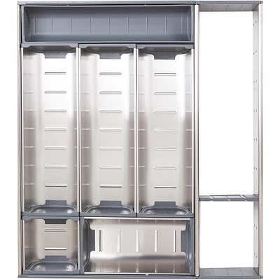 Вкладыш 40/450 шуфлядный металлический Organizer нержавеющая сталь (423*380*65) AKS - фото 1