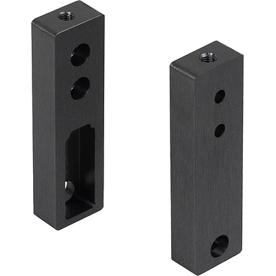 Держатель штанги гардеробной прямоуг. FAME LUMI/1 концевой, черный браш AKS - фото 1