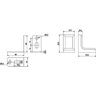 Уголок с металлической основой и пластиковой крышкой бук (уп/10шт) AKS - фото 2