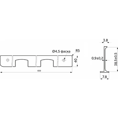 Планка угловая к столешнице 38 Egger белая AKS - фото 2