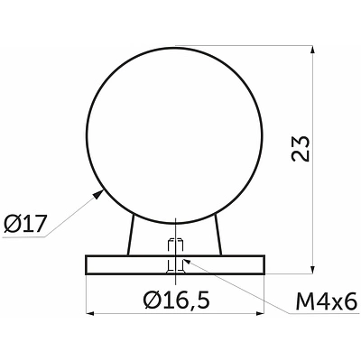 Ручка меб. кнопка мет. GN34 брашированное золото, AKS - фото 2