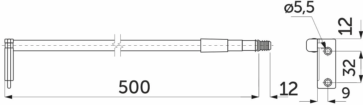 Релинг Металбокс AKS L-500 белый - фото 2