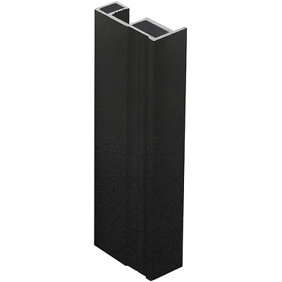 Профиль алюминиевый SENATOR черный муар вертик. узкий кваттро L-5300 мм АЛЮТЕХ - фото 1