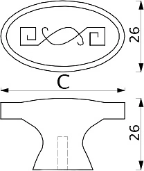Ручка меб. кнопка мет. PAOLA шлифованный никель, AKS - фото 2