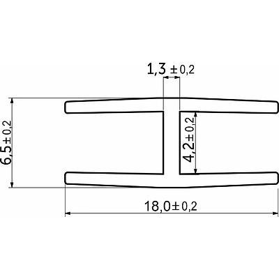 Профиль ПВХ Н-4 беж соединительный (66) El-mech-plast (1шт=2.105м.п) - фото 2