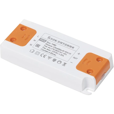 Блок питания UltraSlim 15W/12V, тонкий, AKS - фото 1