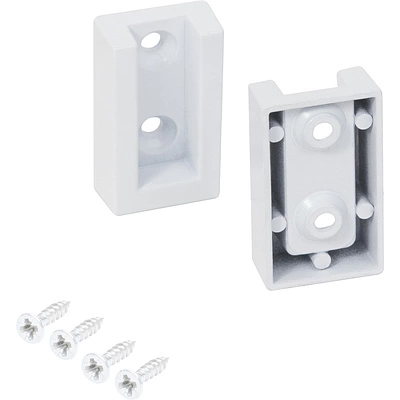 Держатель штанги гардеробной прямоуг. FAME/3 концевой, белый AKS - фото 3