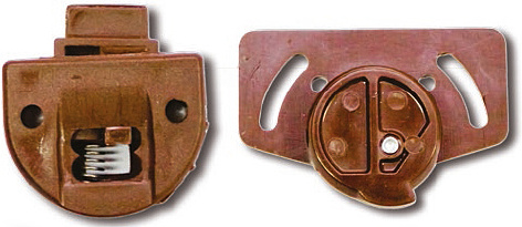 Элемент V нижний для раздвижных дверей коричневый LEBA - фото 1