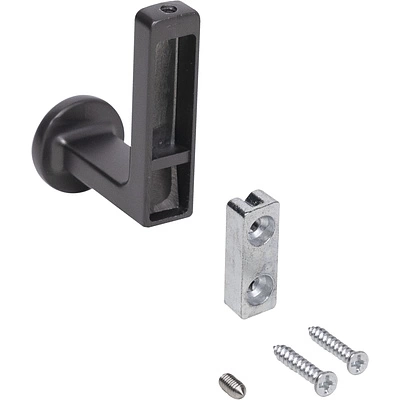 Крючок меб. однорожковый мет. KING графит AKS - фото 5