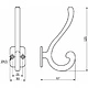 Крючок меб. двухрожковый мет. AКKORD черный матовый AKS - фото 2