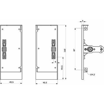 Держатель передней стенки внутреннего ящика H=84 Slimbox Evolution графит - фото 2