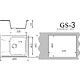 Мойка каменная, прямоугольная одночашевая, GS-3, 605*490 мм, белый, врезная, Gamma Stone - фото 2