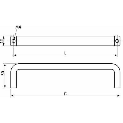Ручка меб. скоба алюм. STRIPS 160/167 черный матовый, AKS - фото 6