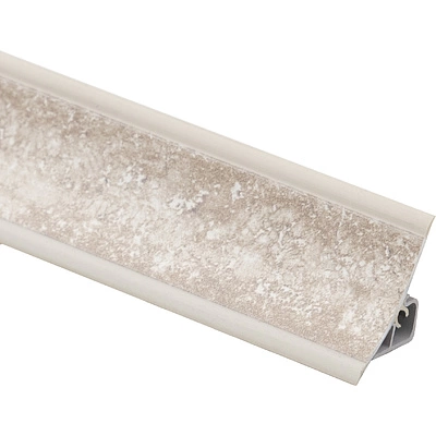 Плинтус ПВХ к столешнику LР травертин тиволи бежевый (150) EL-MECH-PLAST (1шт=3м.п.) - фото 1