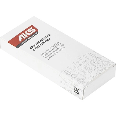 Выключатель сенсорный, с диммированием, врезной, 12V/24V, 60W/120W, синяя подсветка, цвет хром, без коннекторов, AKS - фото 4