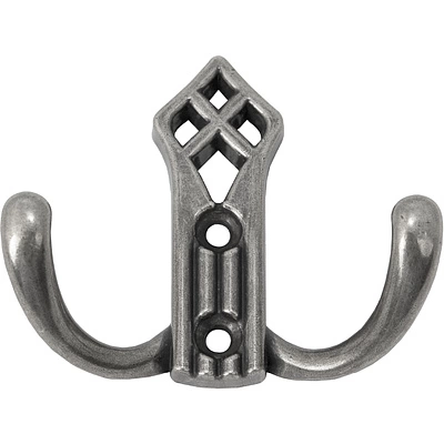 Крючок меб. двухрожковый мет. PALAZZO античное серебро AKS - фото 3