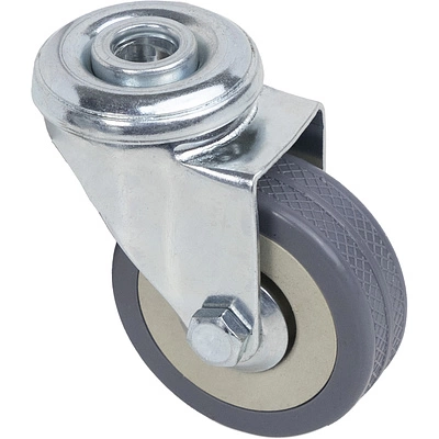 Колесо меб. TECH d50 h70 под винт М10, серый AKS - фото 1