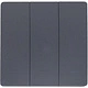 Выключатель кинетический, с реле, 3 клавиши, графит, AKS - фото 1