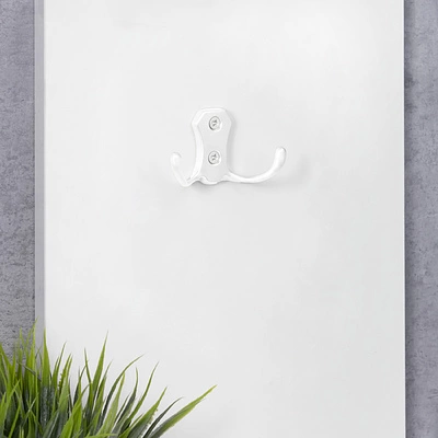 Крючок меб. двухрожковый мет. WP89 белый AKS - фото 4