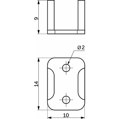 Держатель для гибкого неона 6*12мм, пластик, AKS - фото 3