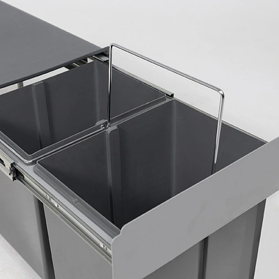 Мусорные контейнеры выдвижные 400 (2*18LT), серый AKS - фото 4