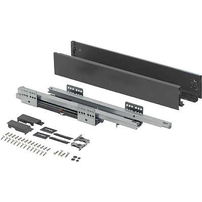 Система ящиков Slimbox Evolution L-450 H=84 с доводчиком ДСП16мм графит - фото 4
