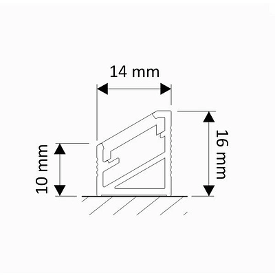 Профиль алюминиевый угловой Triline mini (Starline Mikro), алюминий, 2м, HLT - фото 2