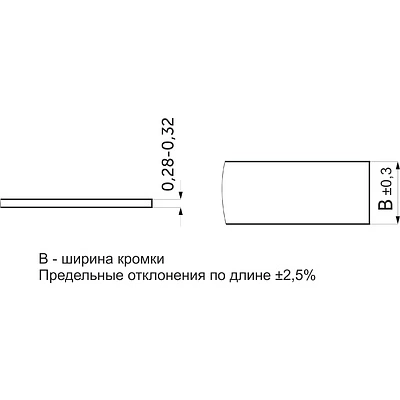 Кромка меламиновая (с клеем) белый (W10050/PB0040) 20мм PFLEIDERER (бух.-0,2пог.км.) - фото 2
