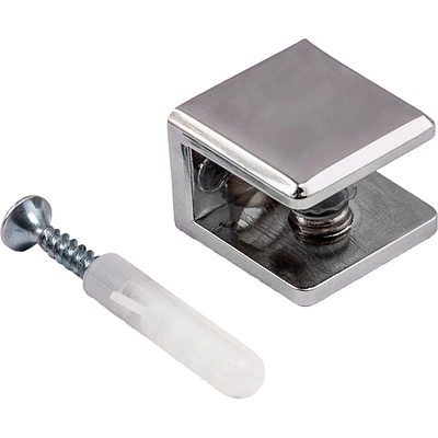 Полкодержатель для стекла мет. АК104 (8-10мм) хром (1 упак. = 2 шт.) AKS - фото 1