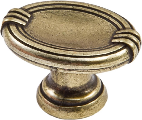 Ручка меб. кнопка мет. DGG32 старое золото AKS - фото 1