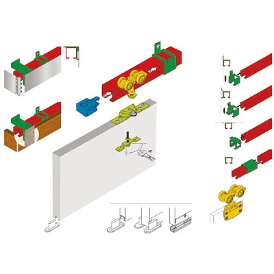 Комплект STANDART для 1 раздвижной двери LAGUNA 100 кг (без направляющей) - фото 4