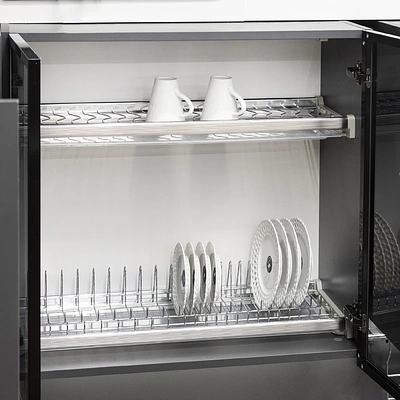 Сушка для посуды 700 INFINITY с профилем ДСП16 нерж.сталь, хром AKS - фото 3