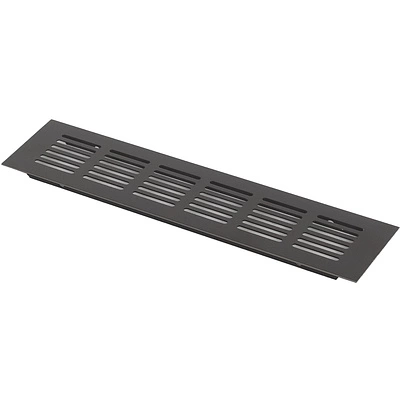 Решетка вентиляционная 250х60мм темно-коричневая алюминий AKS - фото 1